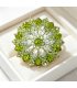 XSB262 - High-End Green Crystal Sunflower Brooch